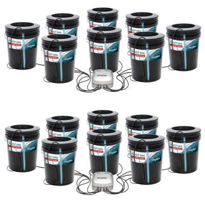 Active Aqua Root Spa 5-Gallon 8-Bucket Deep Water Culture System (2 Pack)   